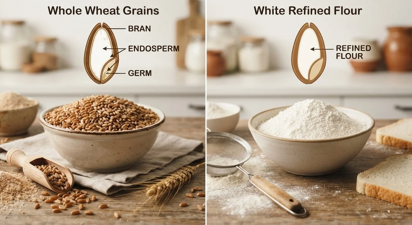 Whole Grains vs. Refined Grains: What Changes When You Process Wheat